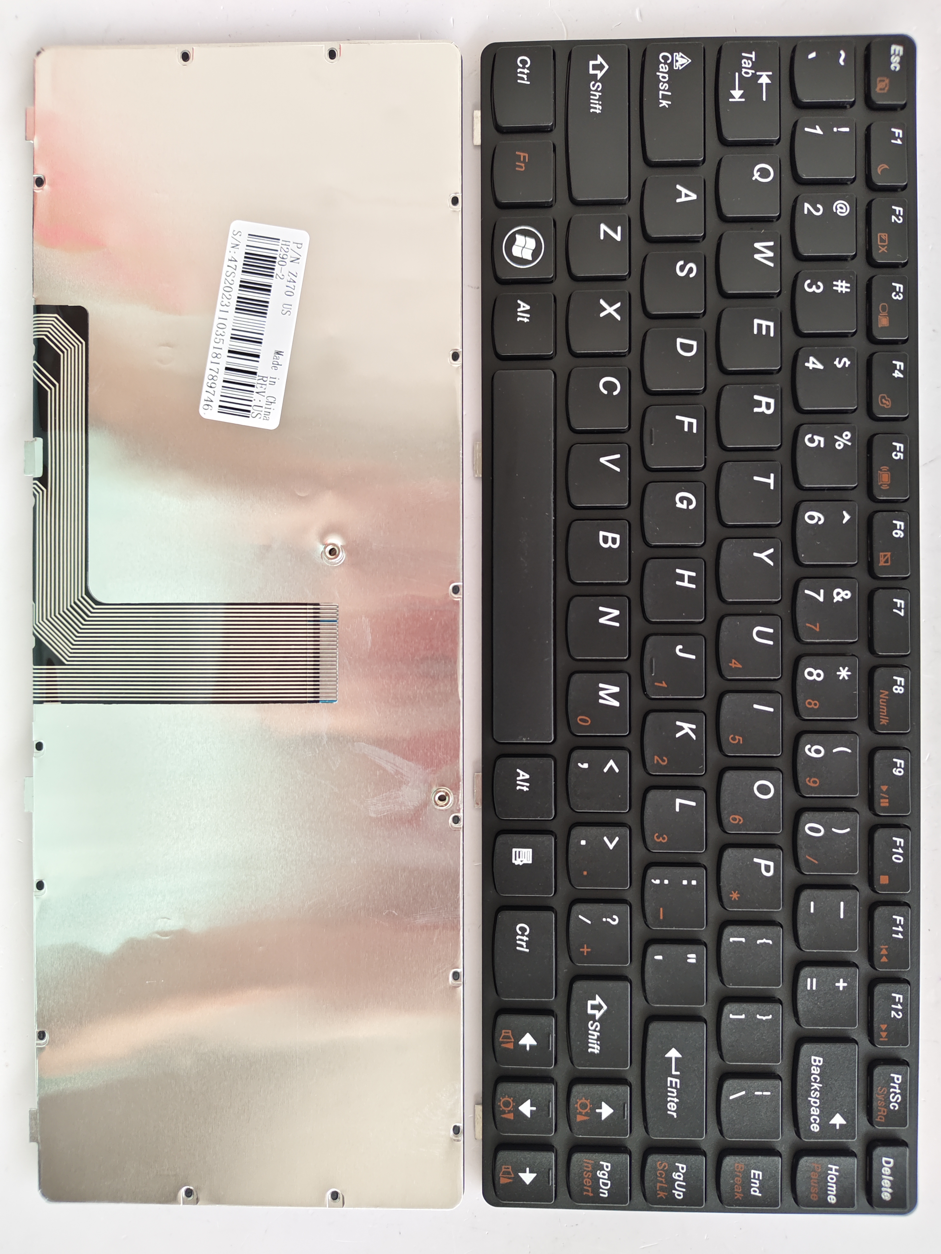 Picture of New Replacement Laptop Keyboard For LENOVO Z470 BLACK FRAME BLACK (OEM) US Layout